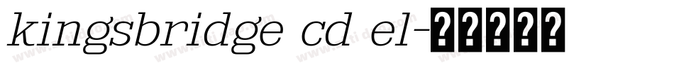 kingsbridge cd el字体转换